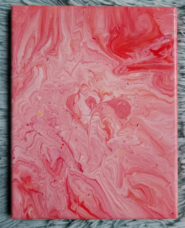 Strawberry Pouring Painting